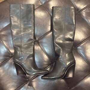 Tori Burch leather high boots with wedge 🖤